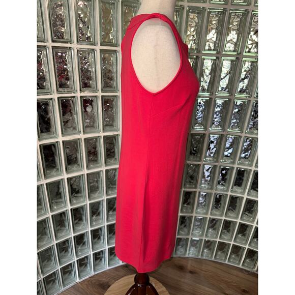 Talbots Keyhole Sheath Midi Dress Coral - Size Small Petite - OB - Picture 2 of 12